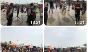 Jelang Libur Keagamaan, Sat Samapta Polres Serang Himbau Pengunjung di Wisata Binuang Waterpark