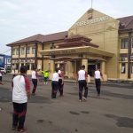 Meningkatkan Imun Tubuh, Personel Polres Serang Laksanakan Olah Raga Pagi