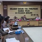 Polres Serang Terima kunjungan Tim Puslitbang Polri