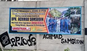 Putusan PTUN Belum Diumumkan, Desa Kibin Kembali Dihebohkan Dengan Spanduk Pemenang Sengketa Pilkades