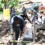 Capai 90 Persen, Satgas TMMD Kodim 1314/Gorut Kebut Pekerjaan Pembuatan Drainase