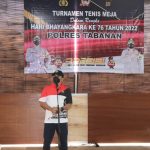 Kapolres Tabanan Gelar Turnamen Tenis Meja Di Hari Bhayangkara ke-76