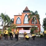 Polres Klungkung Gelar Bhakti Sosial Religi Di Gereja Santa Sisilia