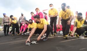 Polres Klungkung Gelar Baksos Religi, di Pantai Watu Klotok