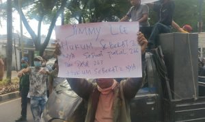 Ratusan Massa Asal Pakuhaji Gelar UNRAS, Minta Jimmy Lie Dihukum Berat