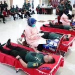 Peringati Hari Donor Darah Sedunia, Pendam II/Sriwijaya Gelar Baksos Donor Darah