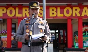 Kapolres Blora Pimpin Upacara Kenaikan Pangkat Anggota TMT 01 Juli 2022