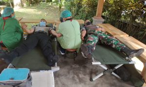 Koramil 1616-06/Tegallalang ikuti Aksi Donor Darah