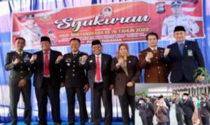 Kapolres Pariaman Bersama Forkopimda Ikuti Upacara HUT ke-76 Bhayangkara Secara Virtual