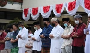 Pelaksanaan Sholat Idul Adha 1443 H Di Polres Tabanan Tetap Terapkan Prokes