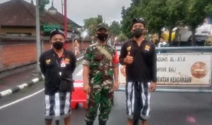 Kodim 1616/Gianyar Beri Rasa Aman Dalam Pelaksanaan Sholat Idul Adha