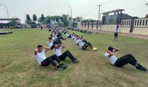 Sebanyak 47 Casis Bintara Polri yang menuggu pendidikan mengikuti Binlat di Polres Serang
