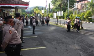 Ini Arahan Kapolres Bandara Kepada Anggotanya saat Apel Jampim