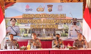 Dirlantas Polda Bali Berikan Arahan Ke Personel Satlantas Polres Klungkung