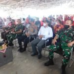 Kasdim 1302/Minahasa Hadiri Peresmian Hunian Sementara Korban Bencana Minsel