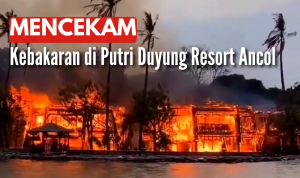 Putri Duyung Resort Taman Impian Jaya Ancol di Pademangan Terbakar