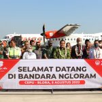 Penerbangan Perdana Wings Air Pondok Cabe – Ngloram Berjalan Lancar