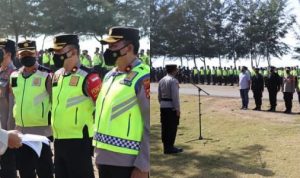 Karo Ops Polda Bali Pimpin Apel Kesiapan Pengamanan GFNY di Pantai Masceti Gianyar