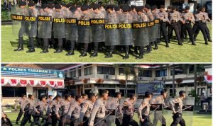 Dalmas Polres Tabanan Intensifkan Latihan Fisik dan Ketangkasan Gerakan