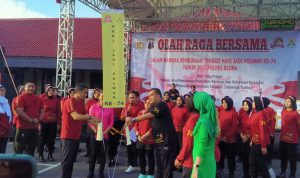 Peringati Hari Jadi Polwan Ke 74 Tahun 2022 Polres Blora Gelar Olahraga Bersama