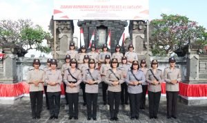 Sambut Hari Jadi Polwan RI ke-74, Polwan Polres Klungkung Ziarah di TMP Semara Loka