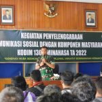 Ini Penyampaiaan Dandim 1302/Minahasa Saat Komsos dengan Komponen Masyarakat