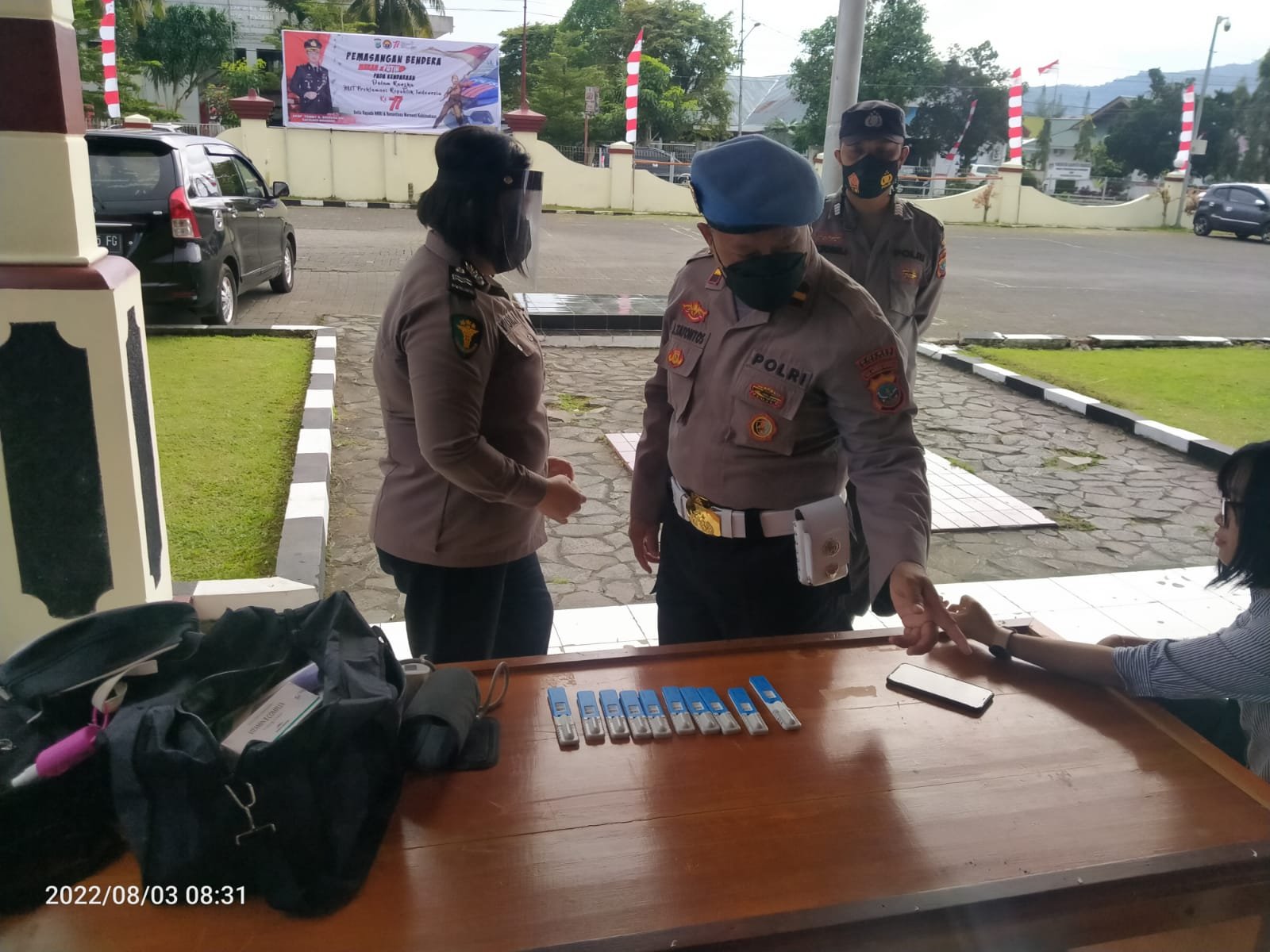 Pelaksanaan Tes Saliva di Polres Minahasa 3 saliva 2