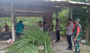 Babinsa Koramil 1616-01/Gianyar Dampingi Tim Satgas PMK Laksanakan Vaksin 
