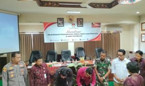 Danramil 1616-05/Sukawati Hadiri Kerjasama Antara KPU Gianyar dengan Desa Batubulan