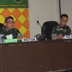 Pangdam Pimpin Sidang Pantukhir Penerimaan Caba TNI AD TA 2022 Kodam II/Swj