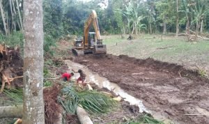 Guna Mempermudah Askes Jalan Pangan Desa Palembapang Membuka Badan Jalan