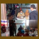 Cegah Penyebaran Covid 19 Danramil Gebe  Gandeng Para Babinsa laksanakan Pendampingan Vaksinasi