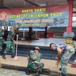 Jelang HUT ke-77 TNI, Kodam II/Swj Karya Bakti di Tempat Ibadah