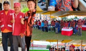 Gandeng PMI, Pelantikan PAC Pemuda Pancasila Kecamatan Baradatu Gelar Donor Darah