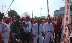 Sambut HUT RI ke 77, Karang Taruna Bandar Dalam Adakan Jalan Sehat