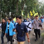 Kapolres Way Kanan Pimpin Langsung Pengamanan Aksi Damai PC PMII