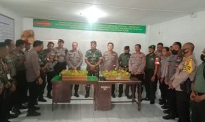 Polsek Dentim dan Polsek Denut Sambangi Markas Koramil 1611-01/Dentim