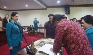 Ketua TP. PKK Kabupaten Gianyar menghadiri Pelantikan Ketua TP. PKK Kecamatan Tampaksiring