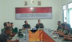 Kodim 1619/Tabanan Terima Kunjungan Kerja Tim Inspektur Pusat Teritorial Angkatan Darat