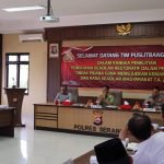 TIM Puslitbang  Polri Sambangi Polres Serang Lakukan Penelitian Penerapan Restorative Justice