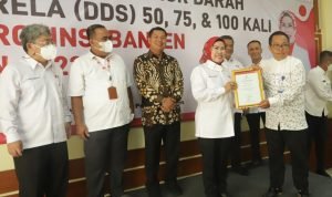 PMI Banten Beri Penghargaan 110 Pendonor Darah Sukarela