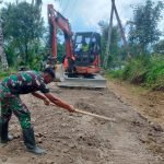 Anggota Satgas TMMD ke-115 Desa Tondei-III Terus Menyelesaikan Pengerasan Jalan