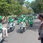 Polsek Dentim Laksanakan Pengamanan 100 juta KM Pertama Grab Elektrik