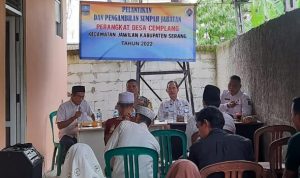 Bhabinkamtibmas Polsek Jawilan Hadiri Pelantikan Perangkat Desa Cemplang