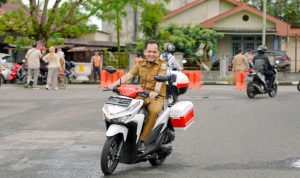 Dinkes kota Pangkalpinang Serahkan 3 Unit Mobil Ambulance 9 Unit Motor Ambulance