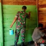 Babinsa Koramil 1512-02/Patani Bantu Cet Kios Milik Warga Binaan