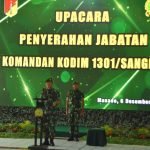 Danrem 131/Stg Pimpin Upacara Sertijab Dandim 1301/Sangihe
