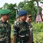 Kasrem 131/Santiago Bersama Forkopimda Sambut Kedatangan Kepala Staf Kepresidenan