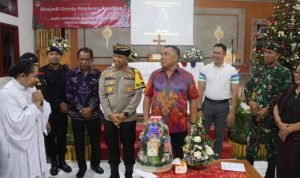 Kapolres Jembrana Bersama Forkopimda Jembrana Pantau Misa Malam Natal