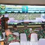 Tingkatkan Kinerja, Kodam II/Swj Gelar Rapat Evaluasi Progjagar TA 2022